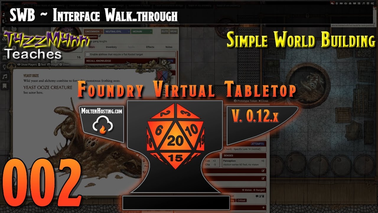 Foundry VTT V12 (SWB) From the Ground Up ~ E002 ~ Interface Walk ...