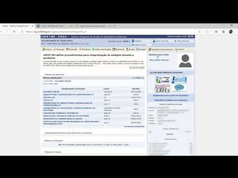Treinamento SIGAA - Página Principal e Perfil