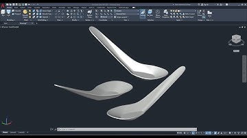 AutoCAD 3D, 3D Modeling, how to drawing 3D spoon, Basic tutorial, sketches