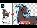 How to Remove White Background from Logo & Convert it to VECTOR - Photoshop Tutorial