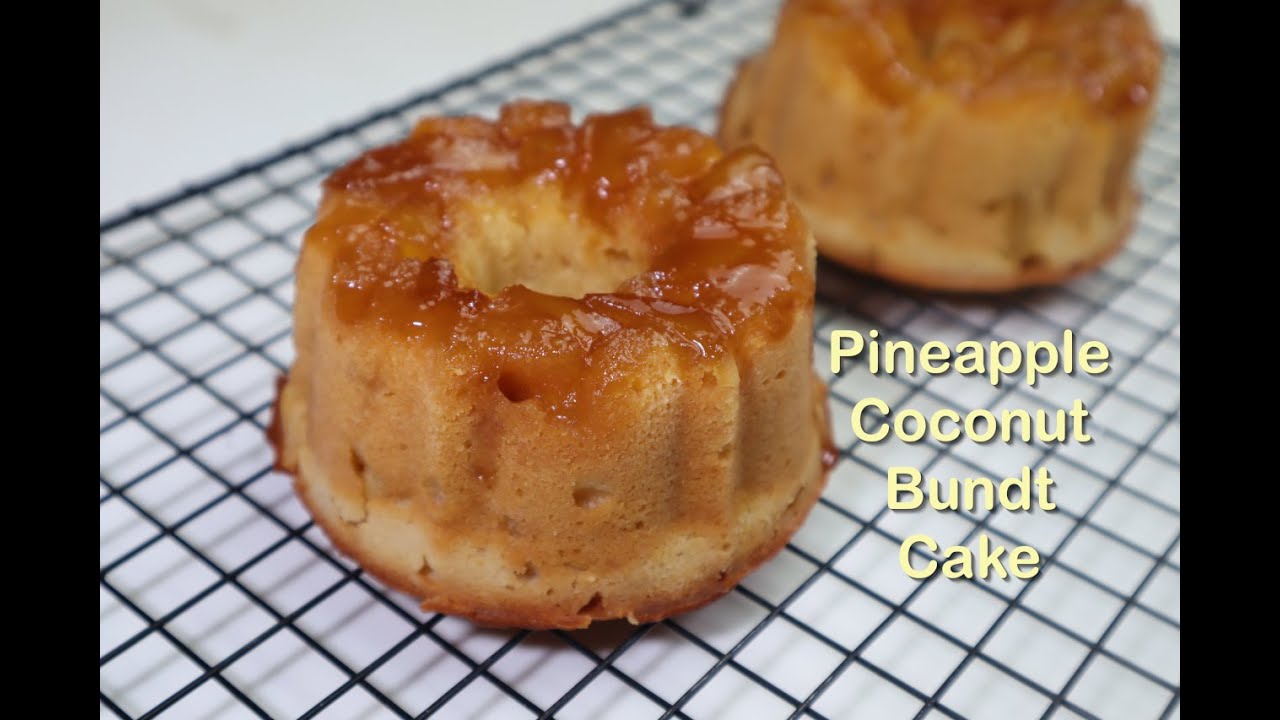 Super delicious Tropical Pineapple Coconut Bundt Cake. No Machine Needed. Handmade Baking