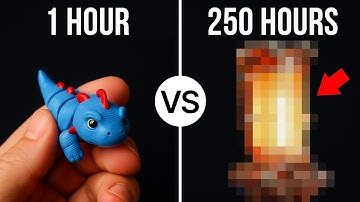 1 Hour vs. 250 Hour 3D Prints!