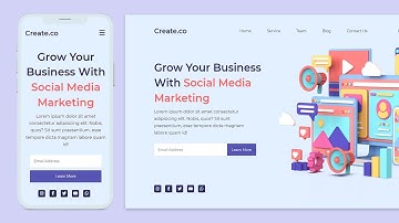 Create A Business Website Landing Page | HTML, CSS & JavaScript