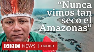 Ríos secos y delfines muertos: las imágenes que muestran el avance de la sequía en el Amazonas