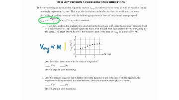 2016 AP Physics 1 FRQ #3