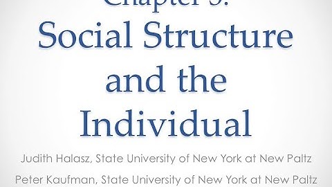 A Sociology Experiment Chapter 3, Part 3: Structure and Agency, Social Constructionism