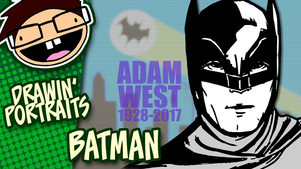 Portrait Drawing 1960s BATMAN | Tribute to Adam West (1928-2017) - YouTube