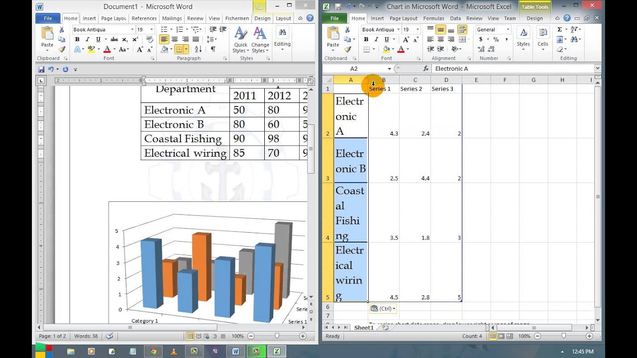 3d Clustered Column Chart Excel