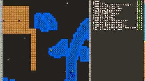 Dwarf fortress 2012 guide/playthrough/tutorial part 8 Designations, stockpiles and useful info