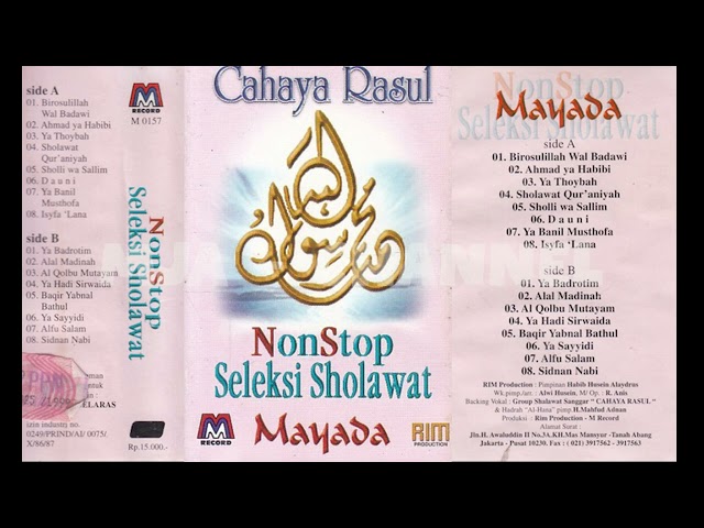 ALBUM SELEKSI SHOLAWAT - CAHAYA RASUL (MAYADA) class=