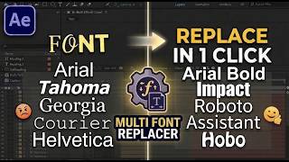 Replace fonts After Effects automatically