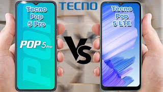 Tecno Pop 5 LTE VS Tecno Pop 5 Pro | Tecno Pop 5 | Quick Comparisons