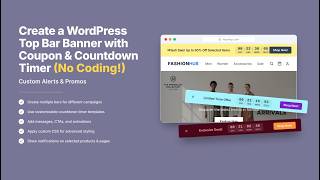 How to Create a WordPress Top Bar Banner with Coupon & Countdown Timer (No Coding!)
