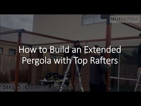 How to Build an Extended Pergola with Rafters | Timber DIY Pergola ...