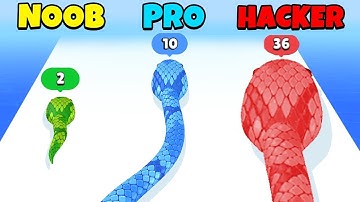 NOOB VS PRO VS HACKER - SNAKE RUN RACE