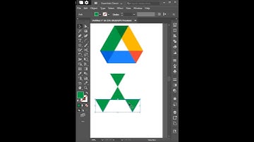 How to draw google drive logo in Adobe illustrator #shorts  #tutorial #video