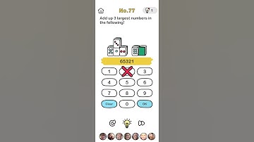 Add up 3 largest numbers in the following |Brain Out|#gaming #brainout #games #shorts #fungame #fun