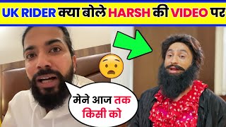 😲The UK07 Rider Reaction on Harsh Beniwal Video| Harsh Beniwal new Video Elvish vs Maxtern