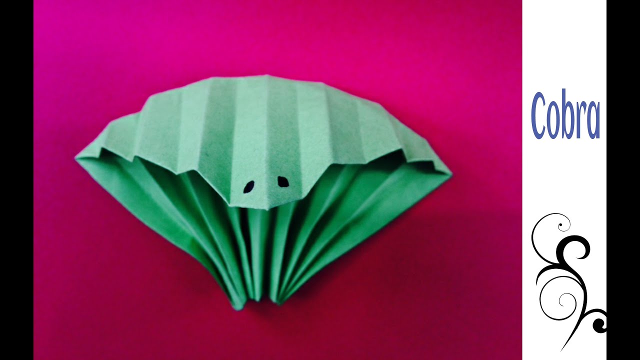 Origami Paper Snake Hood (Cobra) !! YouTube