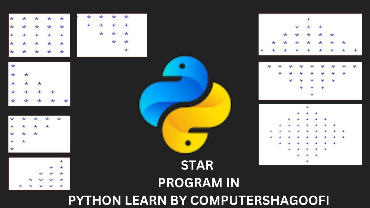 solve any star pattern program in python | STAR PATTERN IN PYTHON ...