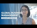 Global business management  graduate certificate