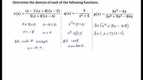 Screencast 5.4.3 Domain of rational functions