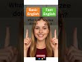Basic vs Clear English 01 #improveyourenglish #fastenglish #englishfluency
