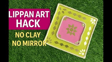 How to Make Lippan Art Without Clay & Mirrors | Easy Wall Decor Zero Clay, No Mirror: Simple Lippan