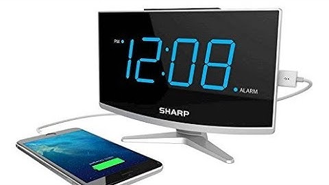 ⏰🕧📱🎉#Testing-Sharp LED Alarm Clock with USB Port-#Model SPC 1203