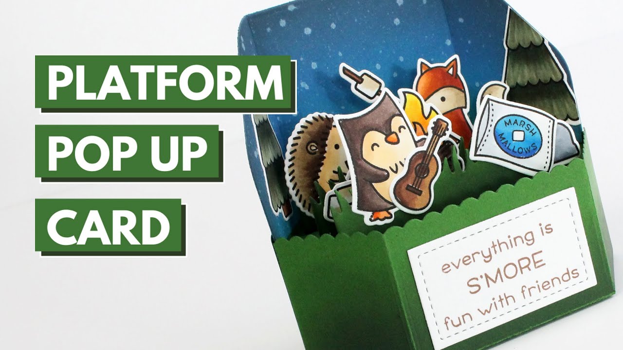 Lawn Fawn Platform Pop Up Interactive Card - YouTube