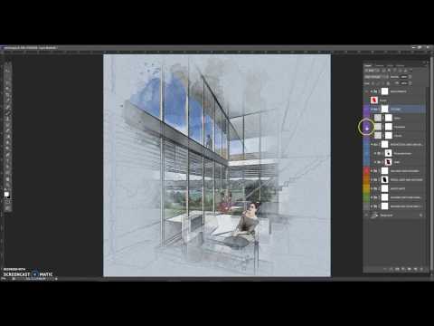 Architecture Sketch Photoshop Action - Tutorial