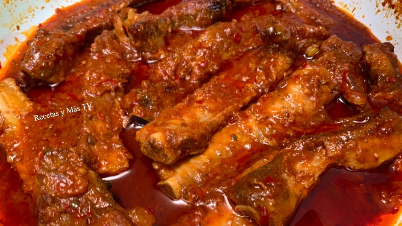 Costillas de Puerco o Cerdo en Salsa - YouTube