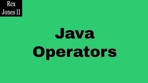 ✔ Java Operators | (Video 92)