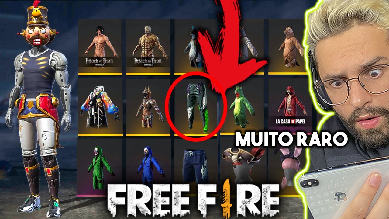 Free Fire (FF) > CONTA NÍVEL 67, Rara por ter itens Raros.