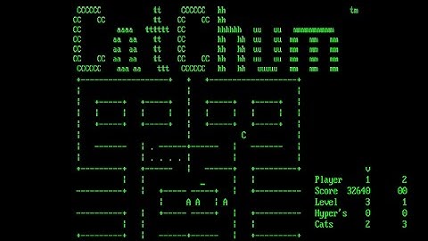CatChum 1982 KAYPRO CP/M Text based Pac-Man Clone