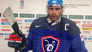 Sacha Treille, capitaine des bleus après le match face au Kazakhstan