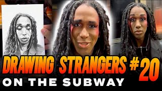 Drawing strangers on the subway and getting their reactions! (EPIC REACTIONS)
