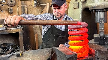 🦌 Bone and Car Spring: Crafting a Knife with Antler Grip.
