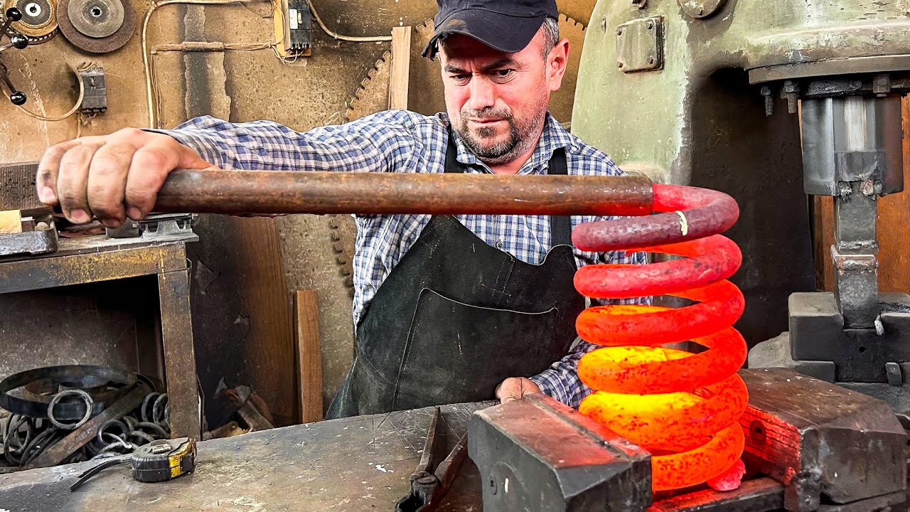 🦌 Bone and Car Spring: создание ножа с рукояткой из рогов оленя.