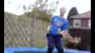 fat and thin on trampoline