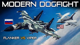 The Modern Dogfight | F16C Viper Vs Su27 Flanker | Digital Combat Simulator | DCS |