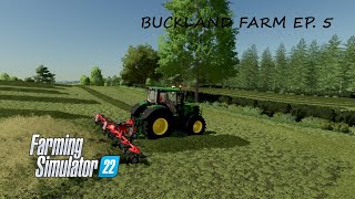 Tedding & Windrowing w/ Fella Juras. | Buckland Farm Ep. 5 | #FarmingSimulator22