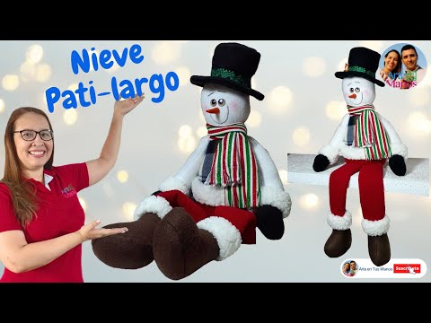 ?Cómo Hacer MUÑECOS DE NIEVE PATILARGOS, Tutorial con Arte en Tus Manos – En Vivo