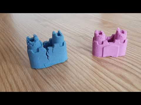 Destruction of kinetic sand castle