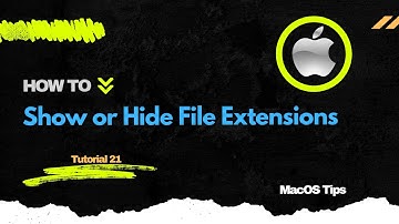 Tutorial 21 | How To Show or Hide File Extensions | MacOS Tips