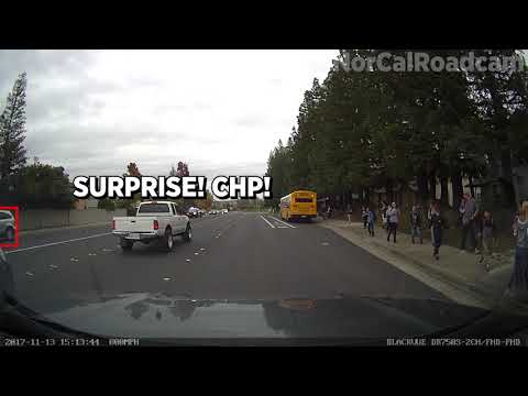 Busted Passing School Bus with Red Lights Flashing