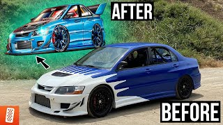 Turning our Evo VIII Race Car Project into Anime! *OFFICIAL CARTOON!* screenshot 3