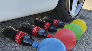 Aplastando una Globos con Coca Cola!