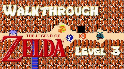 The Legend of Zelda (NES) Gameplay & Full Walkthrough of Level 3 Dungeon - The Manji Level