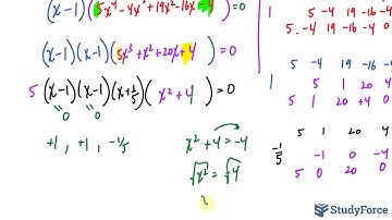 Find the roots of a fifth-degree polynomial (quintic)